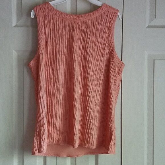 Peach Short Sleeve Blouse Size L - Picture 4 of 7